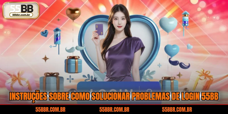 Instruções sobre como solucionar problemas de login 55BB